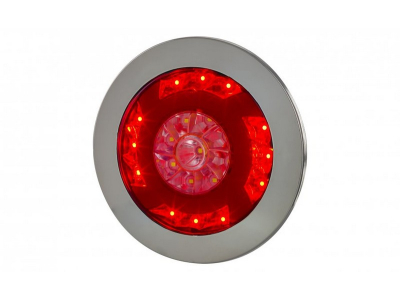 Lampa zespolona tylna HOR 75 - LUCY, diodowa 12/24V (z pierścieniem, światło cofania, światło przeciwmgielne, światło pozycyjne, przewód 4x0,5 mm2, dł